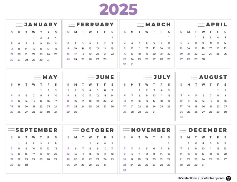 Calendrier 2025 : Modèle Gratuit Excel