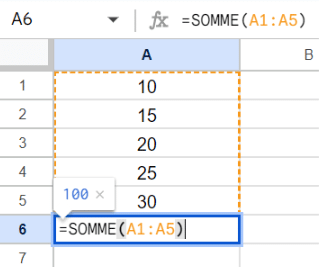 Fonction SOMME sur Excel : Utilisation et exemple