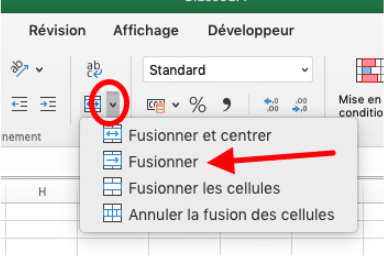 Comment fusionner des cellules sur Excel ?