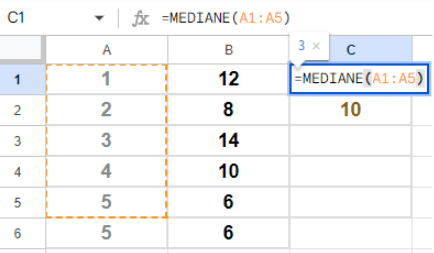 Fonction Mediane sur Excel : Utilisation et Exemple