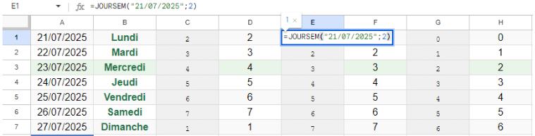 Fonction Jour sur Excel : Utilisation et Exemple