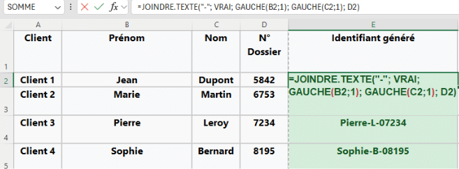 Fonction Joindre Texte sur Excel : Utilisation et Exemple